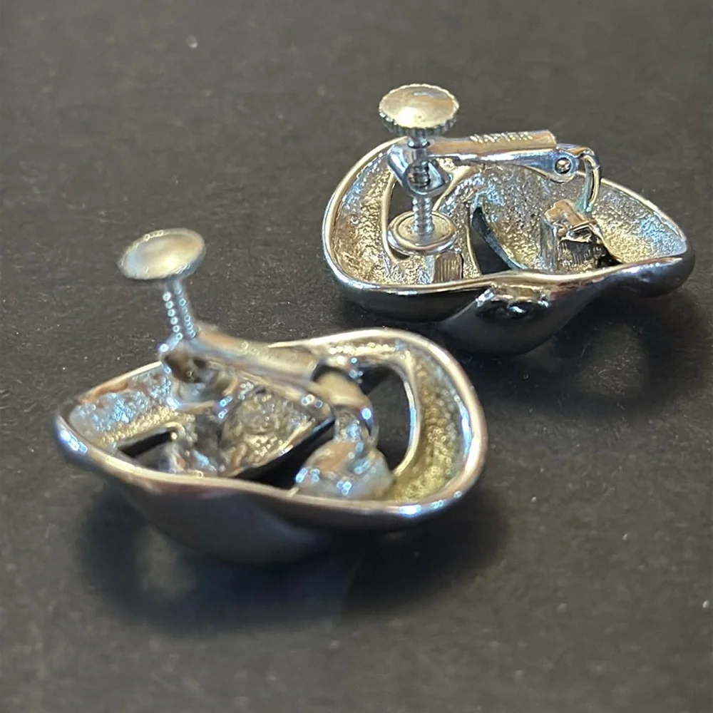 Napier Screw Back Silver-Tone Clip On Earrings